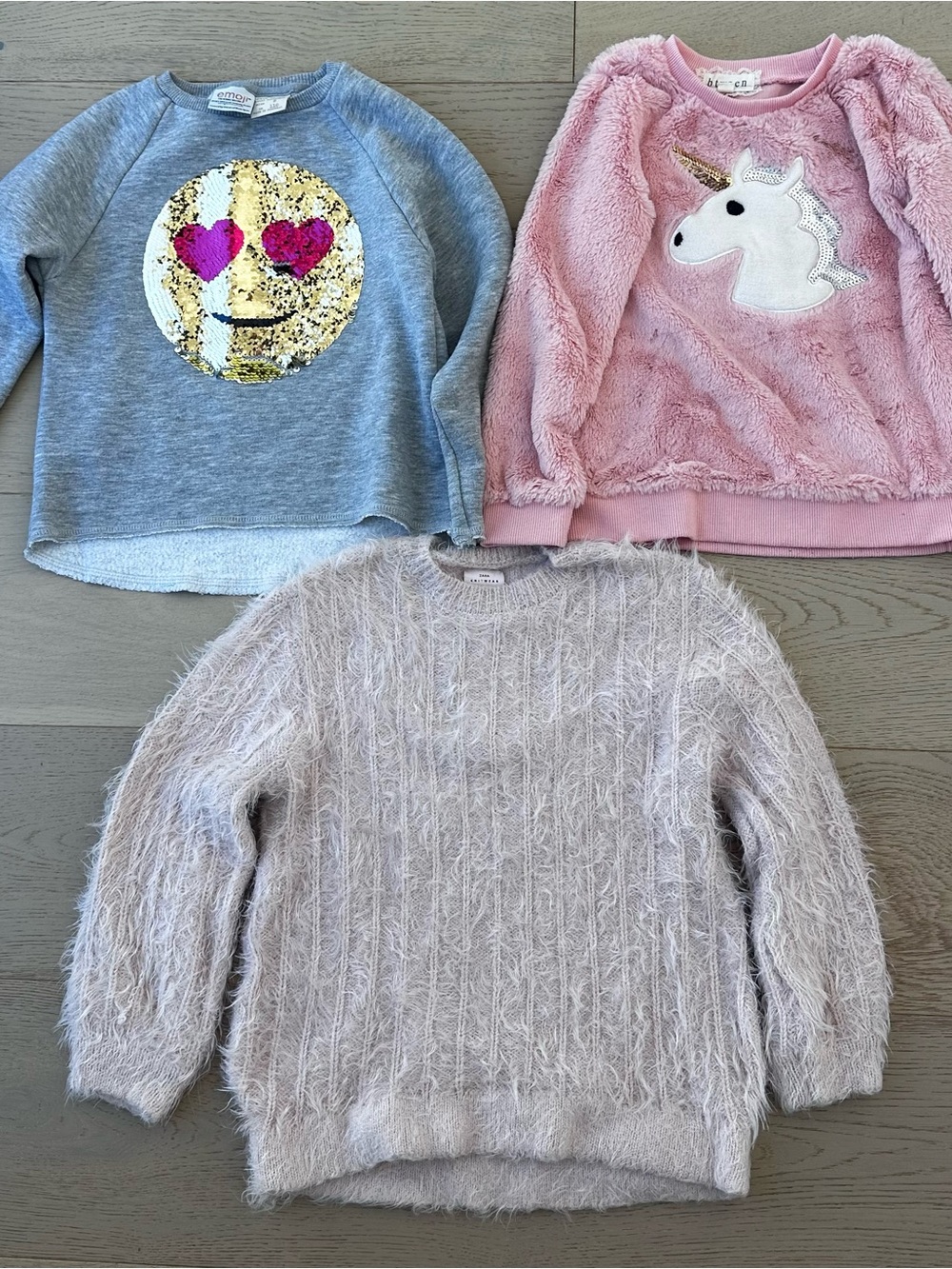 Bundle sweaters  Fuzzy Light Pink Girls' Sweater -